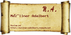 Müllner Adalbert névjegykártya